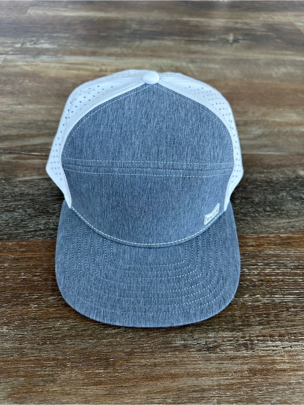 Melin Trenches Hydro Icon Grey and White Snapback Hat